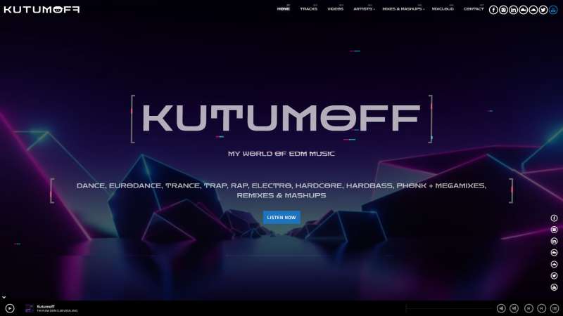 kutumoff website screenshot 1920